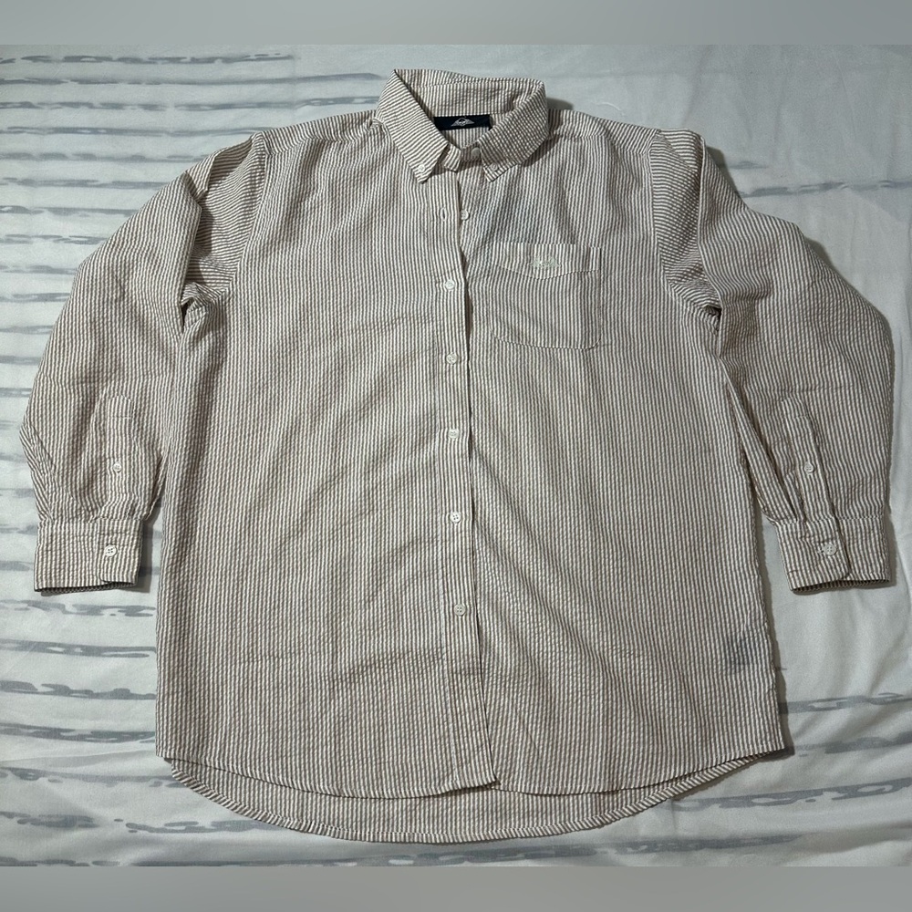Civil Regime x No Tomorrow Striped Button-Down Shirt